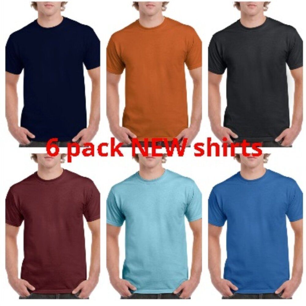 NEW 6 pack men shirt short sleeve 6 shirts great deal!